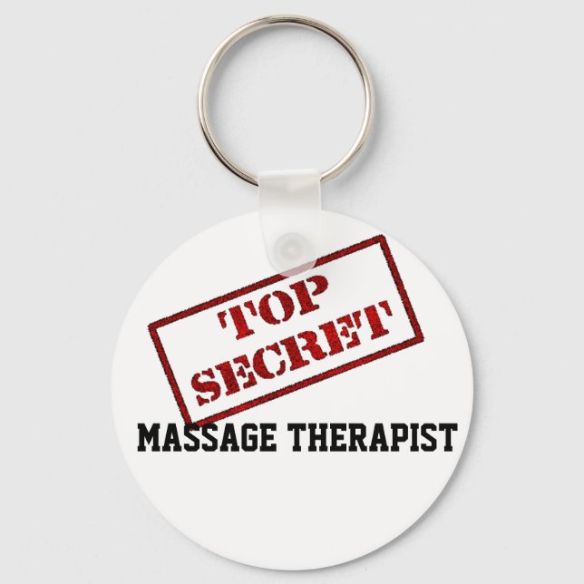 TOP SECRET MASSAGE THERAPIST KEYCHAIN (Front)
