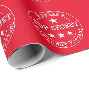 Top Secret & Personalized Birthday Wrapping Paper