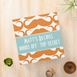 Top Secret Personalized Fox Moustache Recipe Binder