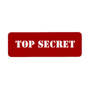 Top secret rouge de pochoir
