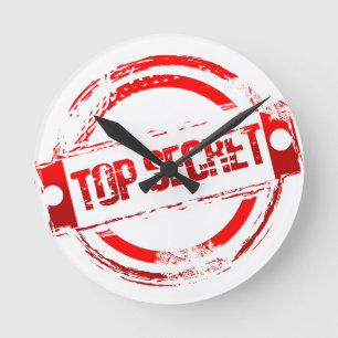 Top Secret Round Clock
