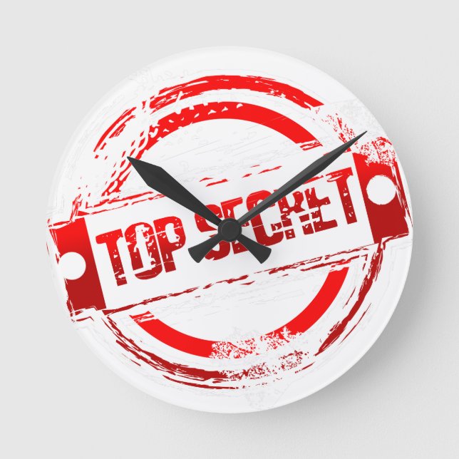 Top Secret Round Clock (Front)