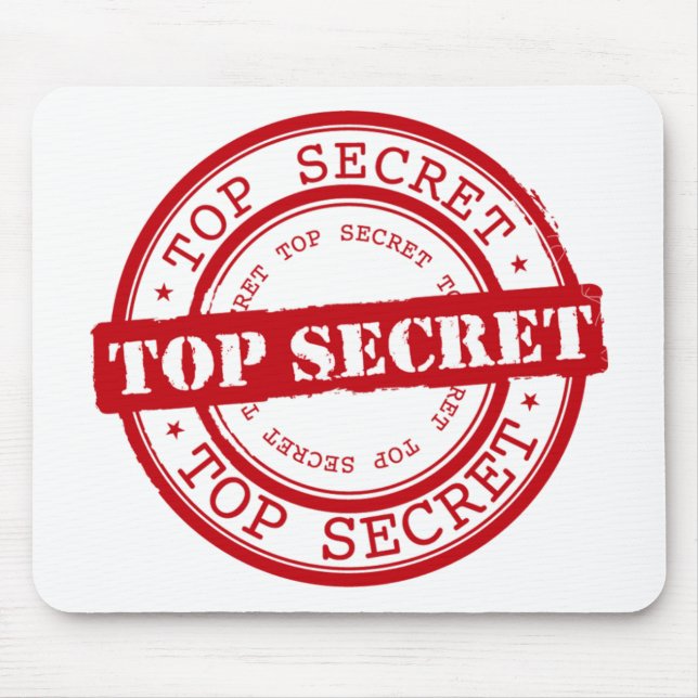 Top Secret Seal Mouse Pad (Front)