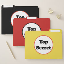 Top Secret Set of File Folders
