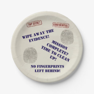 Top Secret Spy Mission Kids Party Paper Plate