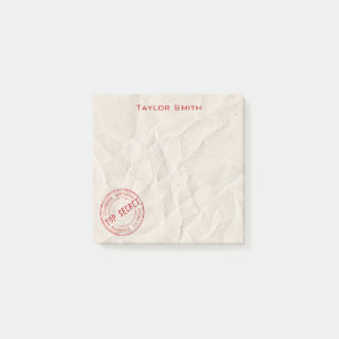 Top Secret Stamp Post-It Notes