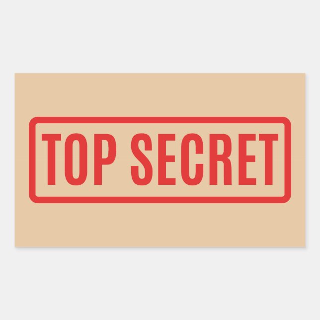 Top Secret Sticker (Front)