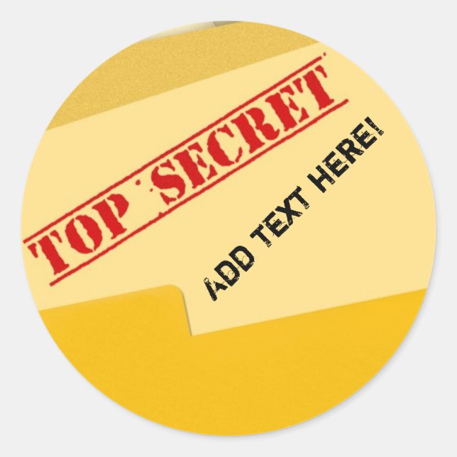 Top Secret Stickers (Front)