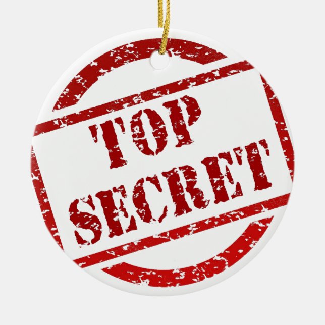 Top Secret supper Image Ceramic Ornament (Front)