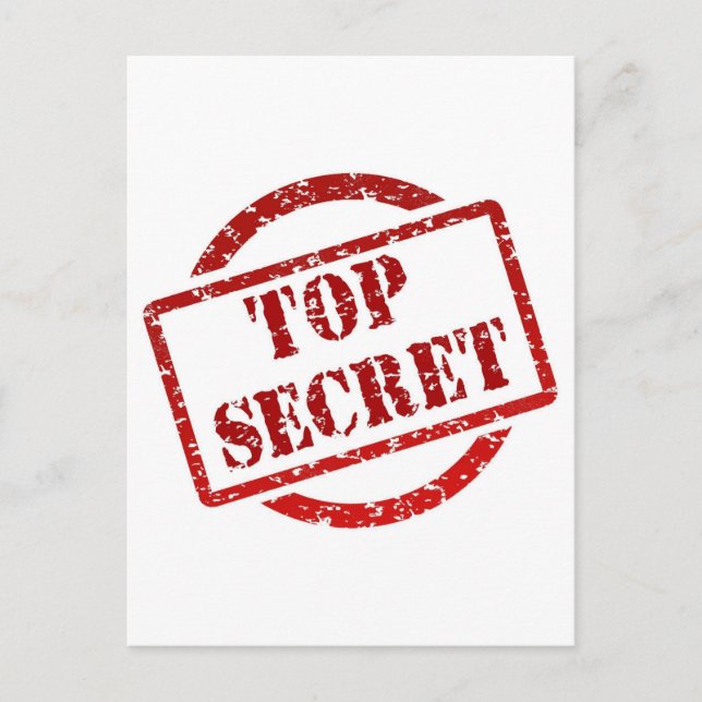 Top Secret supper Image Postcard (Front)