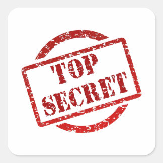 Top Secret supper Image Square Sticker
