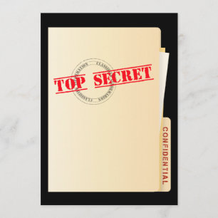 Top Secret Surprise Party Invitations personnalisé