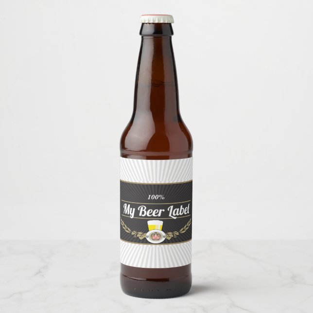 Top Shelf Black Beer Label (Front)