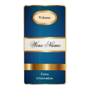 Top Shelf Blue Wine Label