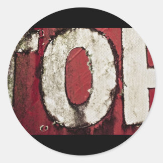 top sign classic round sticker