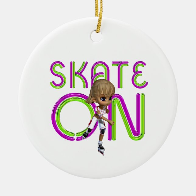TOP Skate On Ceramic Ornament (Front)