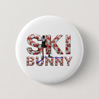 TOP Ski Bunny 2 Inch Round Button