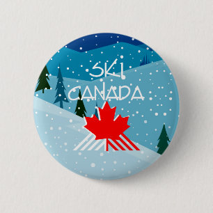 TOP Ski Canada 2 Inch Round Button