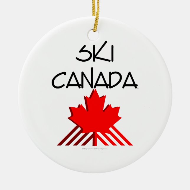 TOP Ski Canada Ceramic Ornament (Front)