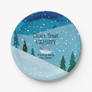TOP Ski Humour Paper Plate