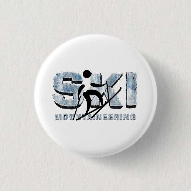 TOP Ski Mountaineering T-Shirts 1 Inch Round Button (Front)