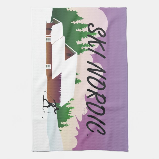 TOP Ski Nordic Kitchen Towel (Vertical)