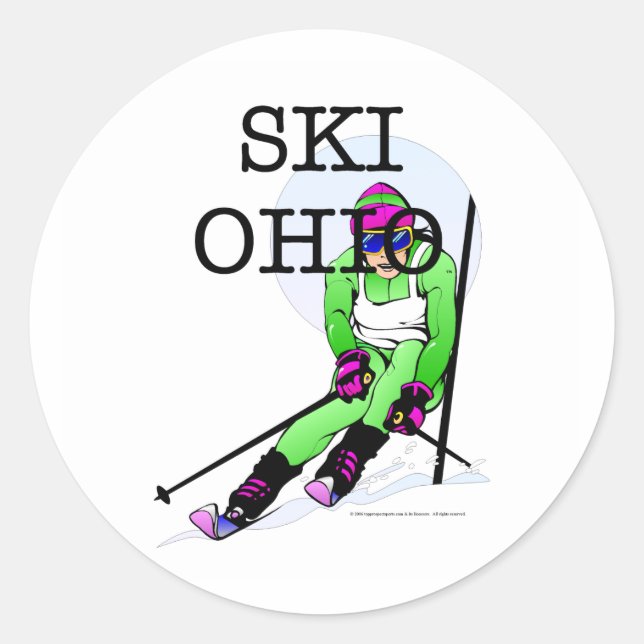 TOP Ski Ohio Classic Round Sticker (Front)