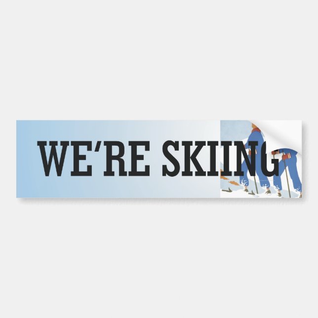 TOP Skiing Bumper Sticker (Front)