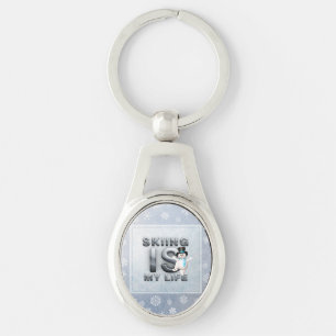 TOP Skiing is My Life Keychain