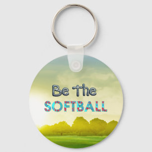 TOP Softball Slogan Keychain