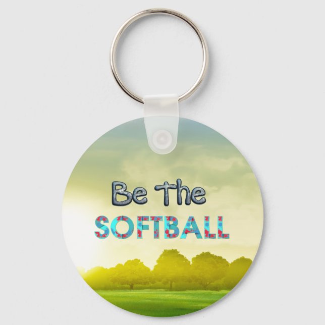 TOP Softball Slogan Keychain (Front)