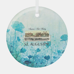 TOP St. Augustine Glass Ornament