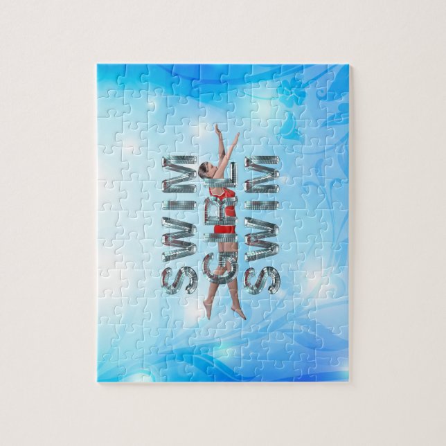 TOP Swim Girl Swim Jigsaw Puzzle (Vertical)