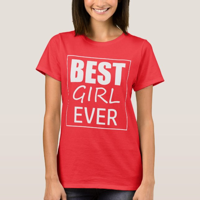 Top T-Shirt de la meilleure fille funky (Devant)