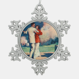 TOP Tango Summer Snowflake Pewter Christmas Ornament