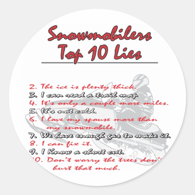 top-ten-on-Black-png Classic Round Sticker (Front)