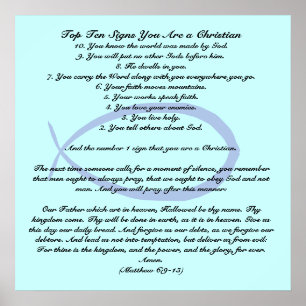Top Ten Signs You Are A Christian
