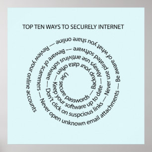 Top Ten Ways to Securely Internet Poster