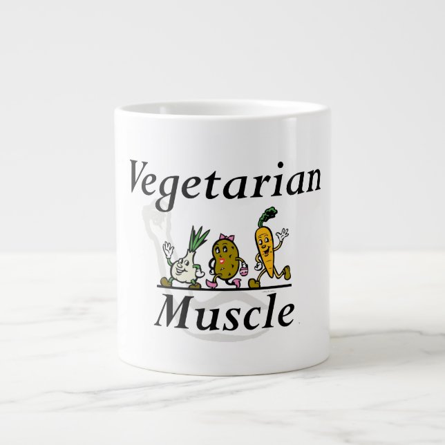 TOP Vegetarian Muscle Large Coffee Mug (Front)