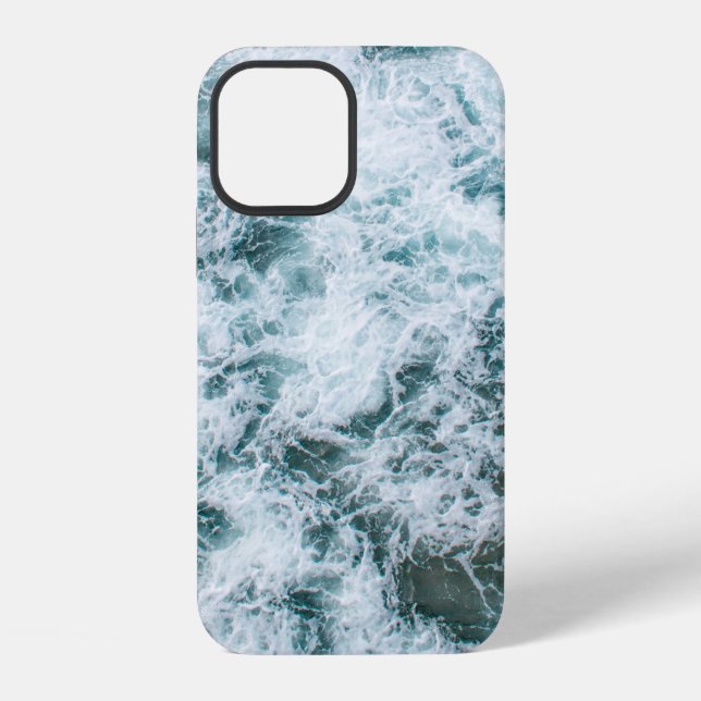 Top view of ocean waves iPhone case (Back)