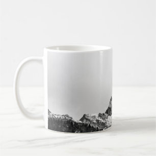 TOP VIEW OF SNOWY MOUNTAIN COFFEE MUG