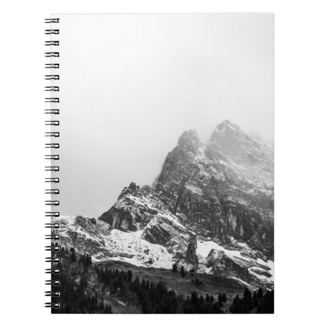 TOP VIEW OF SNOWY MOUNTAIN NOTEBOOK (Front)
