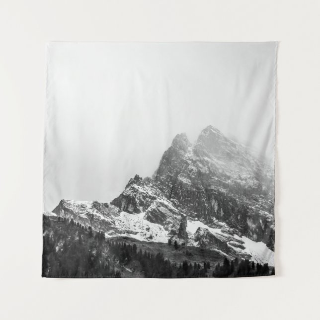 TOP VIEW OF SNOWY MOUNTAIN TAPESTRY (Front)