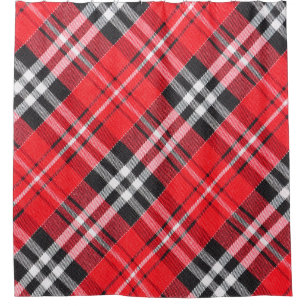 Top view of tartan cloth pattern on the table in r