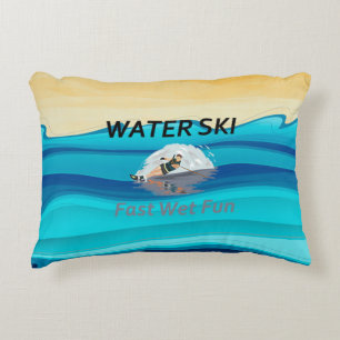 TOP Water Ski Decorative Pillow
