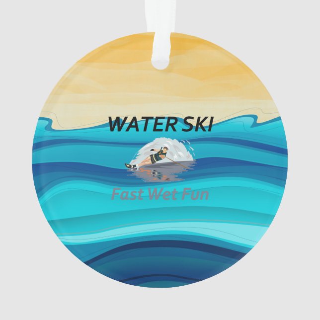 TOP Water Ski Ornament (Back)
