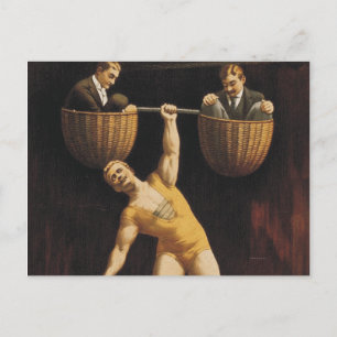 TOP Weightlifting Old School Postcard