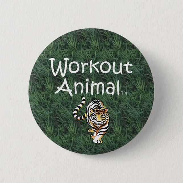 TOP Workout Animal 2 Inch Round Button (Front)