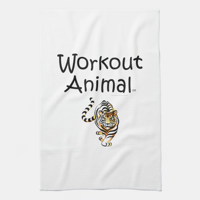 TOP Workout Animal Kitchen Towel (Vertical)