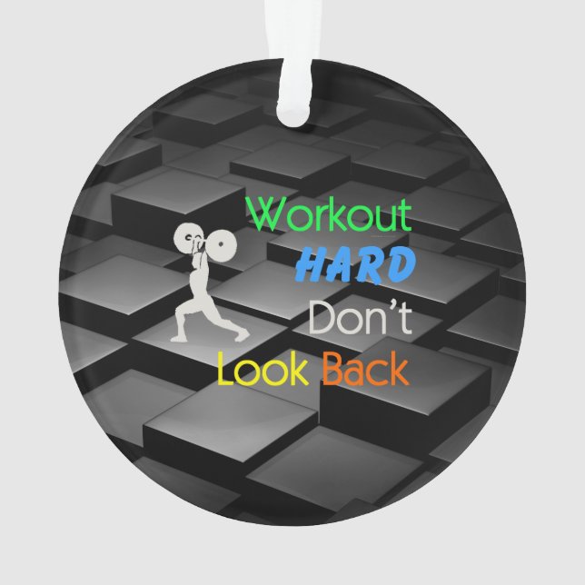 TOP Workout Hard Ornament (Back)